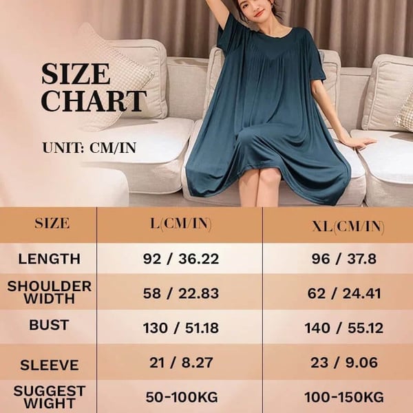 🔥 Super Soft Short Sleeve Pajama Dress 😴👗 Ultimate Comfort & Relaxed Fit! ✨