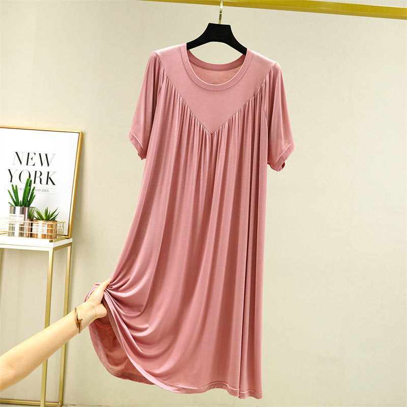 🔥 Super Soft Short Sleeve Pajama Dress 😴👗 Ultimate Comfort & Relaxed Fit! ✨