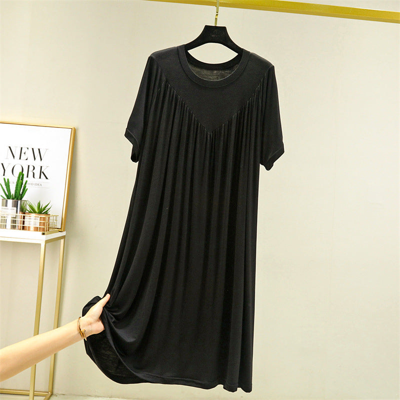 🔥 Super Soft Short Sleeve Pajama Dress 😴👗 Ultimate Comfort & Relaxed Fit! ✨