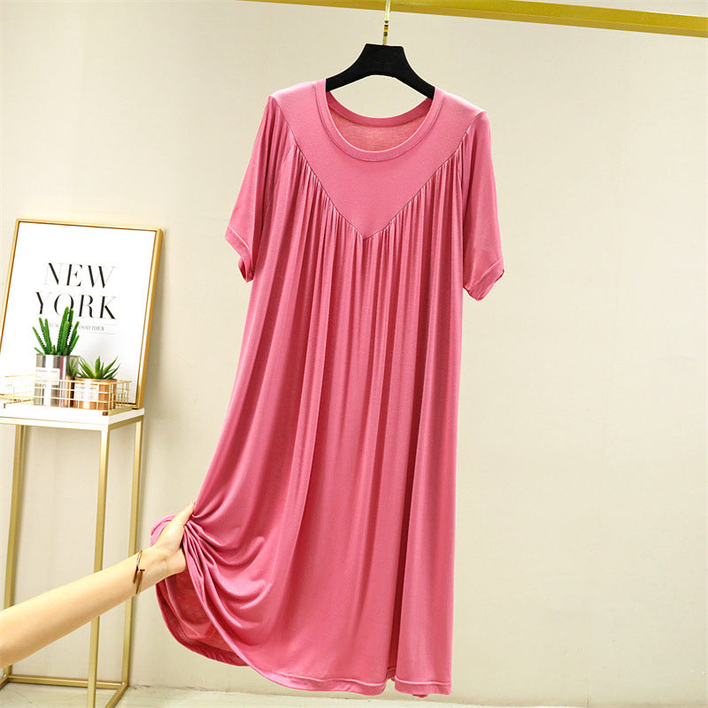🔥 Super Soft Short Sleeve Pajama Dress 😴👗 Ultimate Comfort & Relaxed Fit! ✨