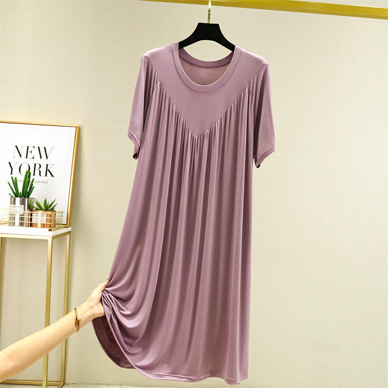 🔥 Super Soft Short Sleeve Pajama Dress 😴👗 Ultimate Comfort & Relaxed Fit! ✨