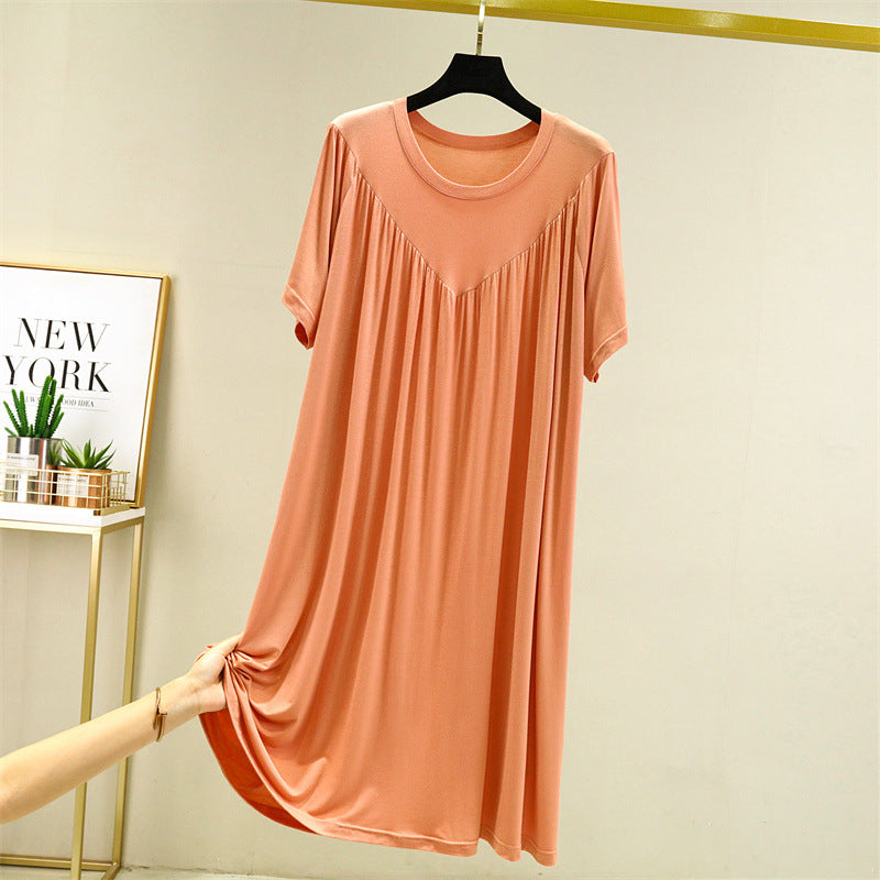 🔥 Super Soft Short Sleeve Pajama Dress 😴👗 Ultimate Comfort & Relaxed Fit! ✨