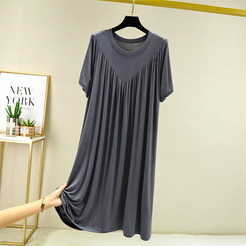 🔥 Super Soft Short Sleeve Pajama Dress 😴👗 Ultimate Comfort & Relaxed Fit! ✨