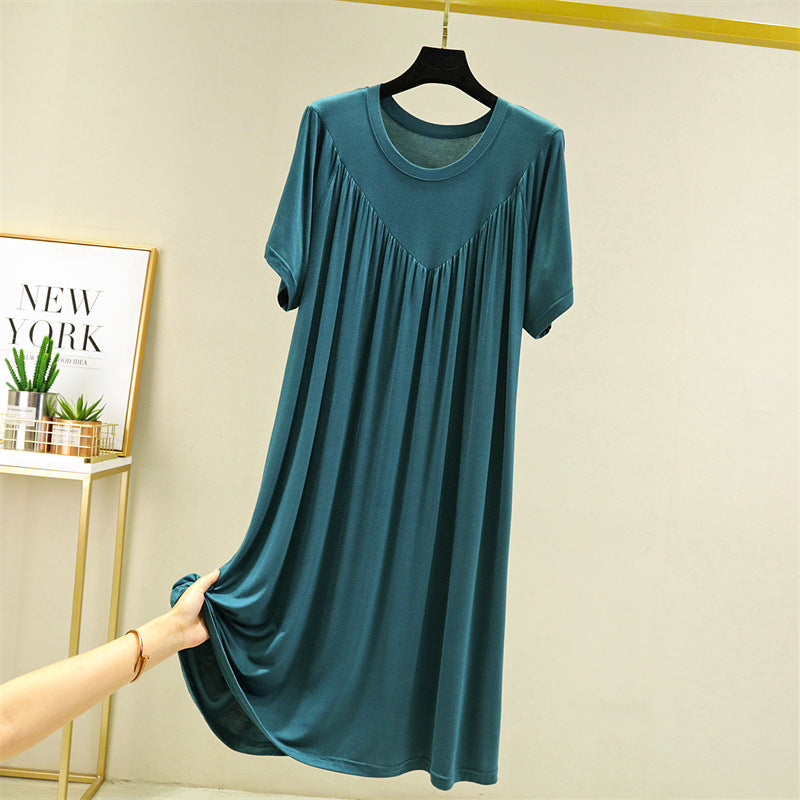 🔥 Super Soft Short Sleeve Pajama Dress 😴👗 Ultimate Comfort & Relaxed Fit! ✨
