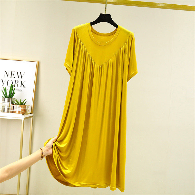 🔥 Super Soft Short Sleeve Pajama Dress 😴👗 Ultimate Comfort & Relaxed Fit! ✨