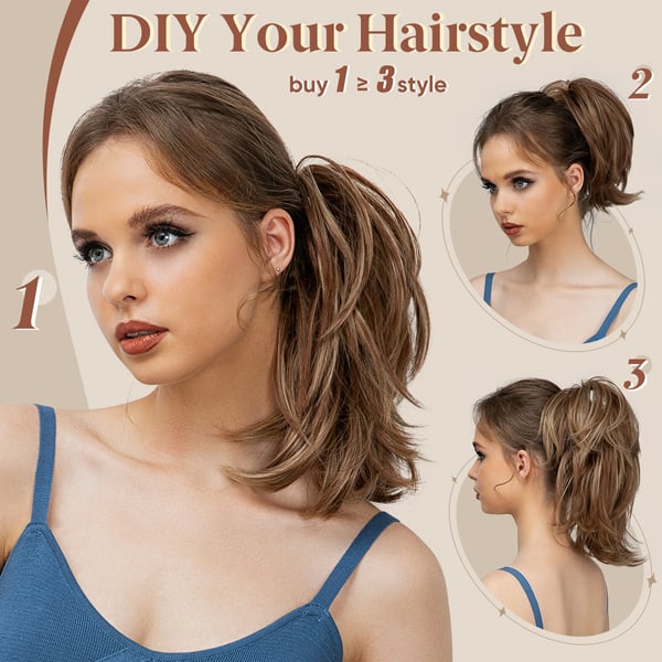 💁‍♀️✨ Synthetic Claw Clip-In Ponytail 🌟 Easy DIY Hairpiece & Bun!