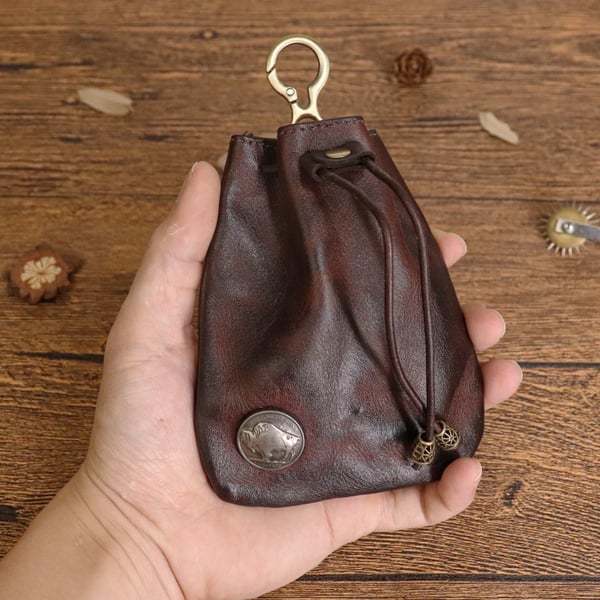 🔥👜 Simple Cowhide Retro Storage Bag | Classic & Durable Style for Every Day! 🐄✨