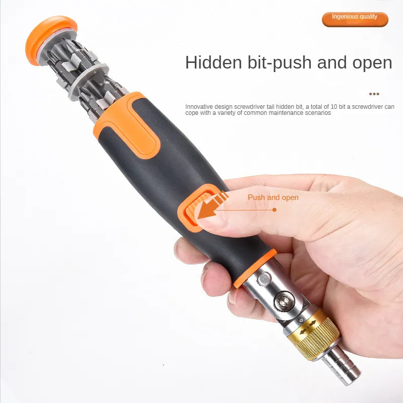 🔧✨ 10-in-1 Ratchet Screwdriver – Multi-Function Precision Tool 🛠️