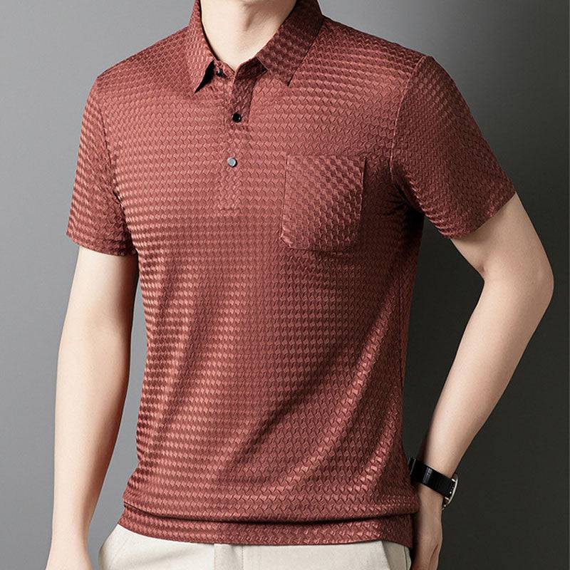 🎉 Men’s Textured Short-Sleeve Shirt 👕✨ Stylish, Breathable & Perfect for Any Occasion!