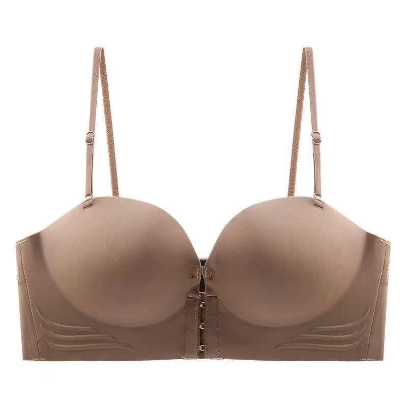 💖✨ Front Clasp Push-Up Bra | Strapless & Non-Slip 💕 Lift & Enhance 🔥 Invisible Seamless Beauty Back Lingerie 👙
