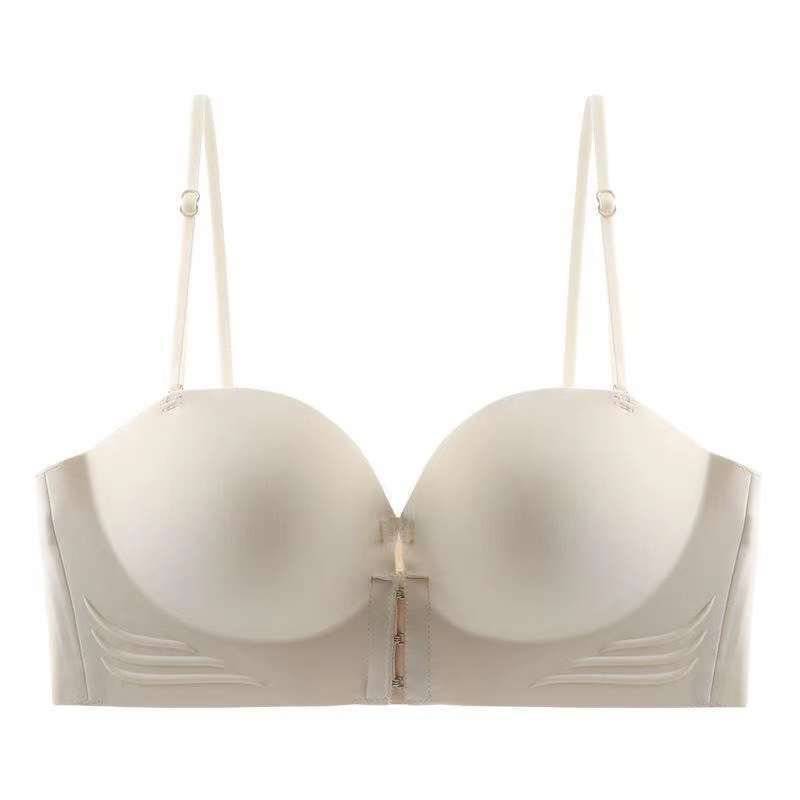 💖✨ Front Clasp Push-Up Bra | Strapless & Non-Slip 💕 Lift & Enhance 🔥 Invisible Seamless Beauty Back Lingerie 👙