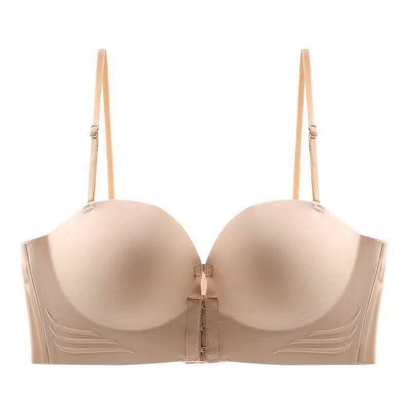 💖✨ Front Clasp Push-Up Bra | Strapless & Non-Slip 💕 Lift & Enhance 🔥 Invisible Seamless Beauty Back Lingerie 👙