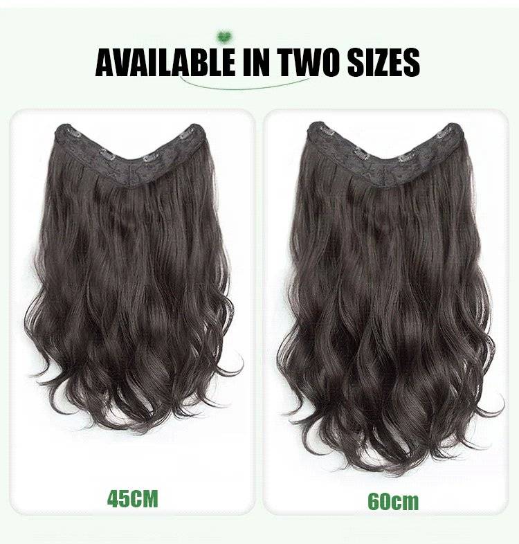 🌊 Cool Atmosphere Water Ripple One-Piece Wig ✨ Effortless Waves & Stylish Look!