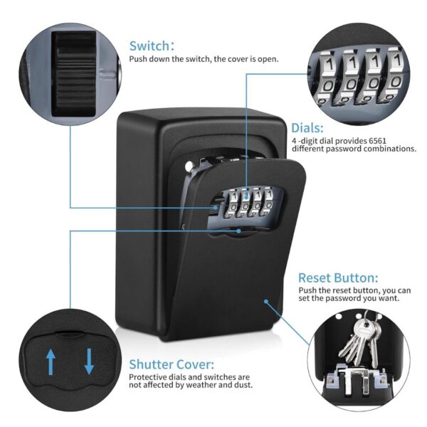 🔐 Sturdy Key Lock Box – Secure Access Anytime, Anywhere 🏠🔑